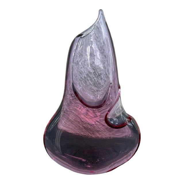 ZBS Zelezny Brod Skol Miloslav Klinger Neodymium Bohemian Glass Vase 11” For Sale