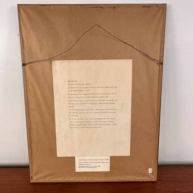 Adja Yunkers “Summer in Venice I” Lithograph For Sale - Image 10 of 12