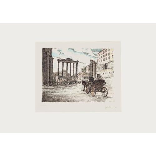 Roman Landscape is an original etching artwork realized by the Italian artist Giuseppe Malandrino. hand-signed by the...