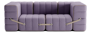 Curt Modular Set - Flexible 2-Seater with Armrests - Dama - 0039 (Lilac) by Ambivalenz, Set of 7