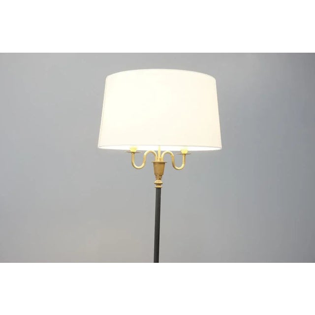 Traditional French Empire Style Brass Floor Lamp, 1950s For Sale - Image 3 of 7