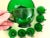 Glass Vintage Green Glass Punch Bowl Set For Sale - Image 7 of 11