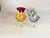 Vintage Chromatic Colored Champagne Glasses, Set of 6 For Sale - Image 14 of 16