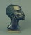 1930s African Sculptural Bust in Profile Brass or Bronze on Plinth Silhouetting Table Lamp For Sale - Image 5 of 5
