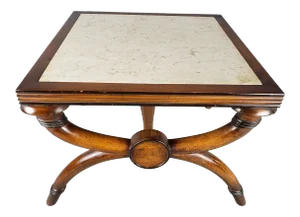 Regency Style Table With Marble Top