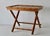 1970s Mid-Century Modern French style handcrafted rectangular bamboo Tilt-Top serving table—decorative, woven top details,...