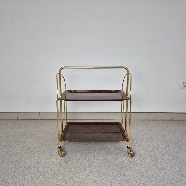 Dinett Serving Bar Cart from Bremshey & Co., Germany, 1960s For Sale - Image 10 of 10