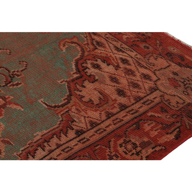 1960s 1960s Vintage Zeki Müren Oushak-Style Rug With Medallion Form Rug & Kilim For Sale - Image 5 of 7