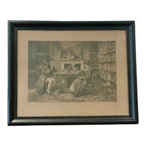 (4) W. Dendy Sadler Framed Legal Scenes Charcoal Etching's Set of 4
