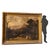 Spectacular framed oil on canvas depicting a lively countryside landscape with animals and figures: a scene in the...