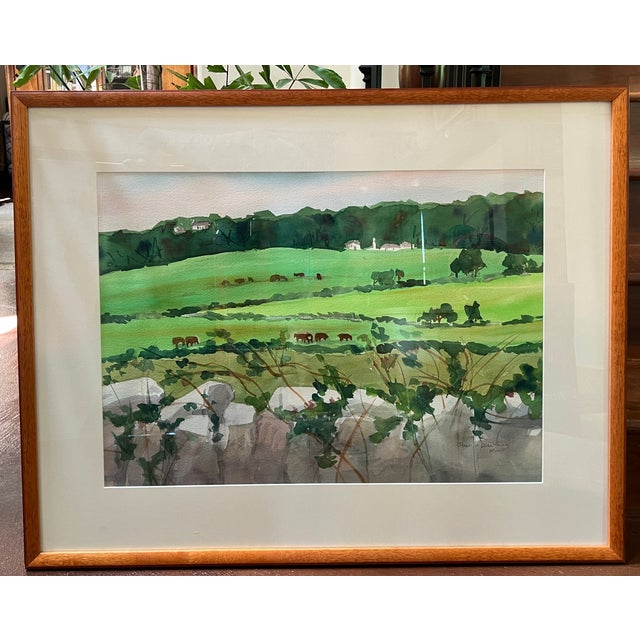 2000 - 2009 Original Landscape Watercolor Painting, Signed For Sale - Image 5 of 16