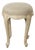 Pair of French Midcentury Walnut Stools with Cabriole Legs and New Upholstery For Sale