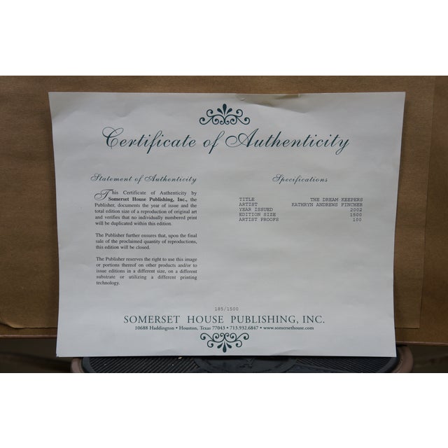 Kathryn Fincher the Dream Keepers American Flag 911 Tribute Lithograph Print 34" For Sale - Image 13 of 13