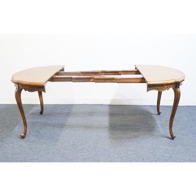 Century Furniture Solid Walnut Country French Provincial 84" Dining Table 113372 For Sale In Kansas City - Image 6 of 11