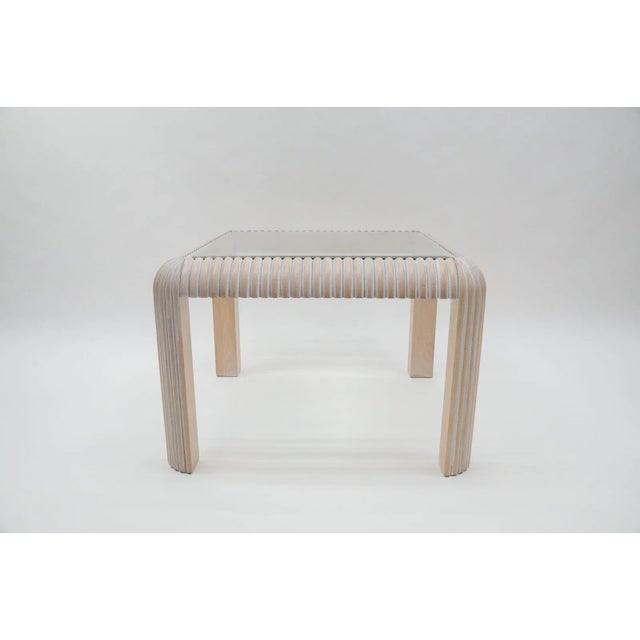 Hollywood Regency Ridged Coffee Table, Italy, 1970s For Sale - Image 3 of 9