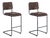 Regina Andrew Dylan Leather Bar Stool, Distressed Whiskey - Set of 2 For Sale