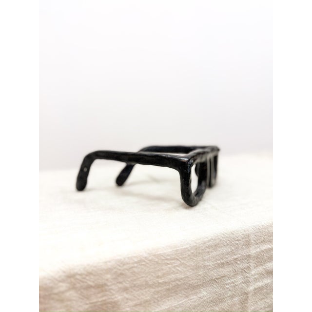 Mid-Century Modern Vintage Manuel Ferreiro “La Mirada” Bronze Glasses Sculpture Art MCM Decor For Sale - Image 3 of 8