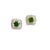 Green Diamond Sapphire Earrings 18k White Gold 1.50 TCW Certified For Sale - Image 8 of 8