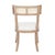 Worlds Away Matthew Izzo Home Britta Cerused Oak Klismos Style Dining Chair With Cane Back and White Linen Upholstered Seat For Sale - Image 4 of 4