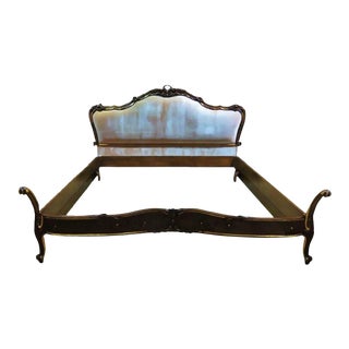Nancy Corzine Carved Italian Rococo King Size Bed Frame For Sale