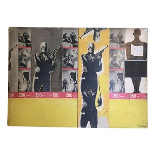 Ermete Lancini, Abstract Collage, 1960s, Mixed Media For Sale