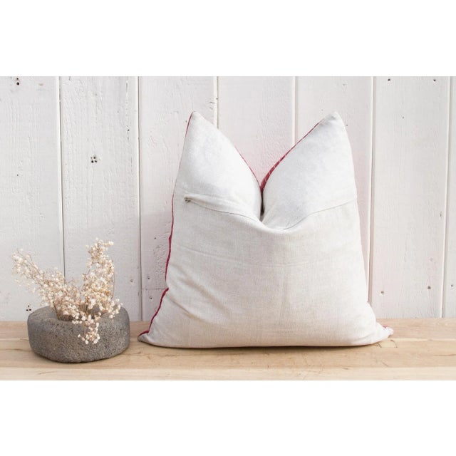 Ayni Antique Mashru Tribal Square Pillow For Sale In Los Angeles - Image 6 of 8