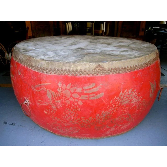 1930s Gigantic Asian Drum For Sale - Image 10 of 11