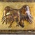 An original Mid-Century Modern tin metal art work in the repoussé technique (raised relief). It features an eagle in...