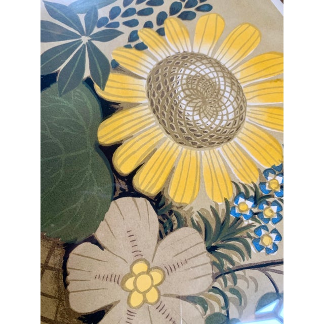 Yellow Mid 20th Century Turner Botanical Still Life Print, Framed For Sale - Image 8 of 13