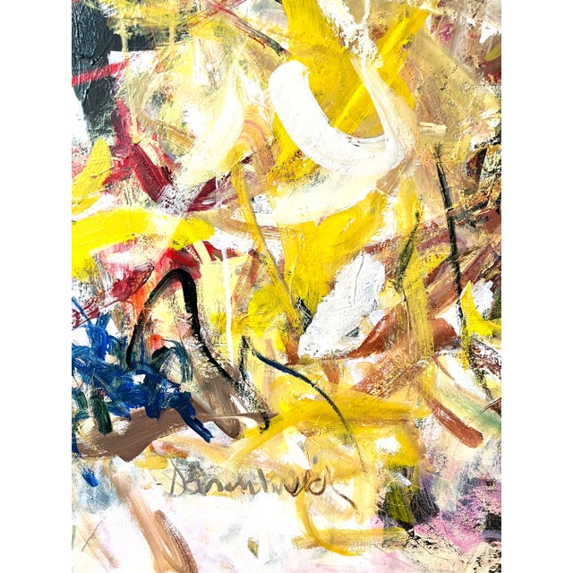 "Oh Happy Day" Contemporary Original Abstract Expressionist Painting by Sandy Welch For Sale - Image 4 of 4