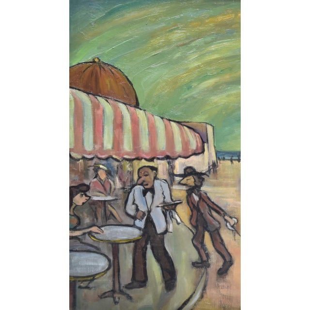 Georg Von Behrens, Figures, Oil Painting on Canvas, 1950s For Sale - Image 12 of 18