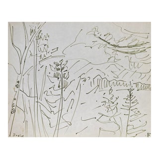 Frank Wallace Caspian Lake Drawing For Sale