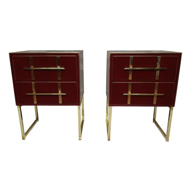 Wooden Bedside Tables from Justfurnituress SRL, Set of 2 For Sale