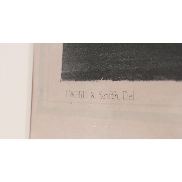 Age: C.1850s Details: John William Hill Artist Professionally Framed & Matted City Scape View From Founders Hall Creator...