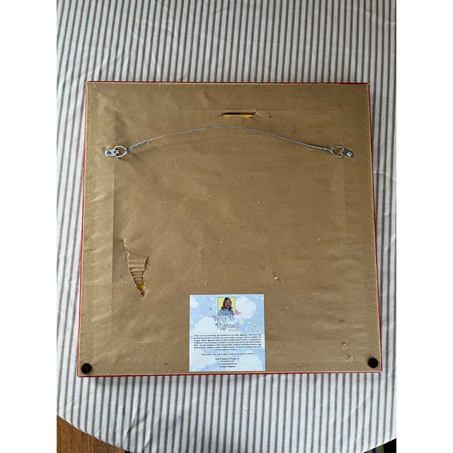 Wood Nursery Watercolor Painting in Frame For Sale - Image 7 of 8