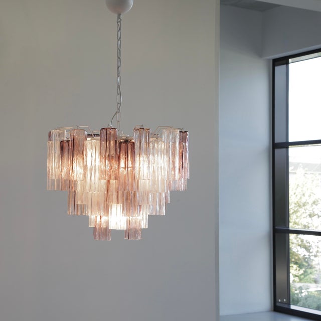 Large Tronchi Murano Glass Chandelier from Made Murano Glass, 1980s For Sale - Image 3 of 6