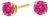 14K Yellow Gold 1.00 Cttw Round Brilliant Cut Lab Grown Pink Diamond 4-Prong Classic Solitaire Earrings (Pink Color, VVS2-VS1 Clarity) For Sale