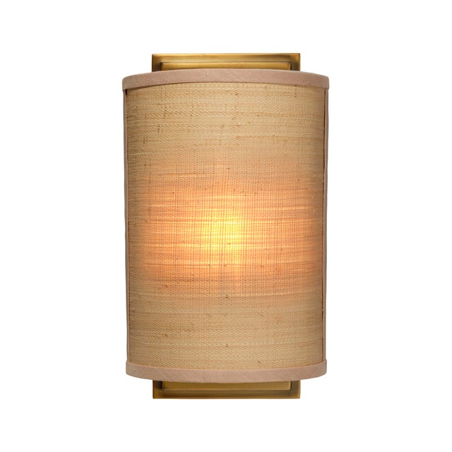 2020s Jamie Young Riley Wall Sconce in Raffia For Sale - Image 5 of 10