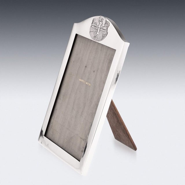 Antique 20th Century English Silver Golfing Photo Frame from Mappin & Webb, 1916 For Sale - Image 4 of 11