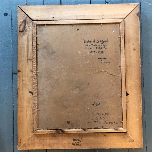 1970s Original Modernist Vintage Painting Hartford Conn. By Segal For Sale - Image 5 of 8