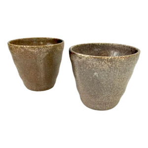Mid Century Japanese Ceramic Yunomi Tea Cups- a Pair