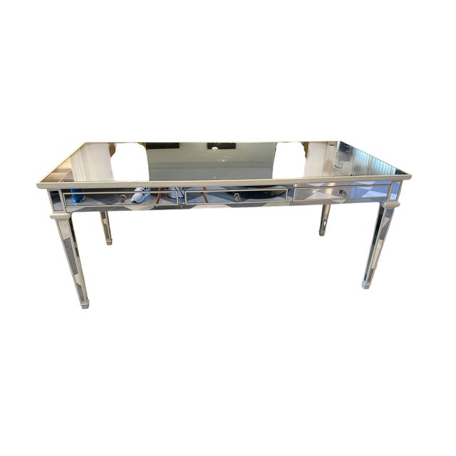Nancy Corzine Nancy Corzine Versailles Mirrored Writing Table Desk For Sale - Image 4 of 11
