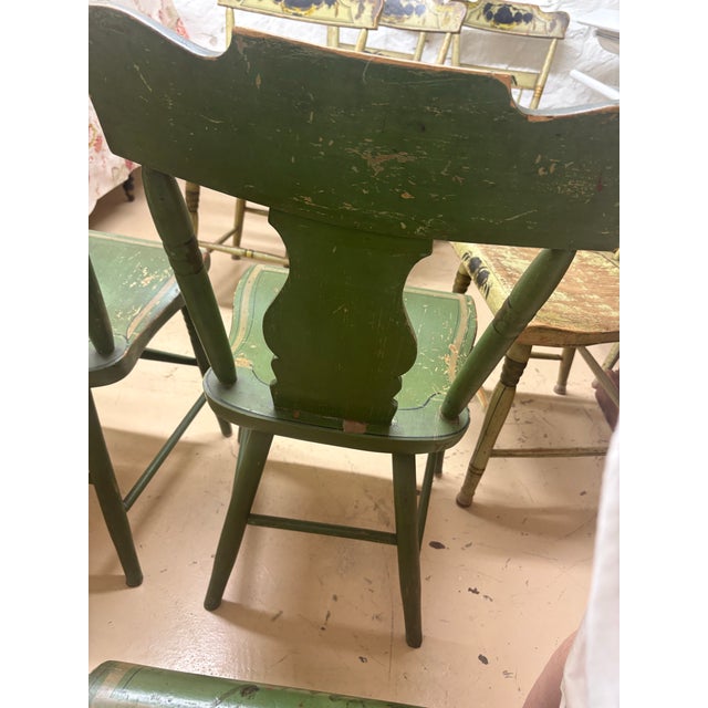 Set of 6 19th Century Hitchcock Style Chairs For Sale In Providence - Image 6 of 6