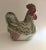 Chinese porcelain chicken tureen or egg holder early 20th century. Rooster chicken tureen with turquoise glazed interior,...