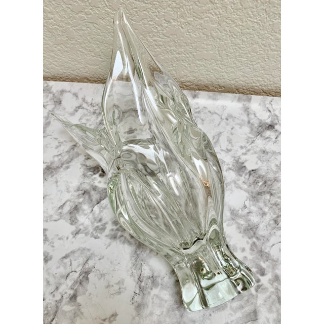 1990s Vintage Artisan Blown Glass Vase For Sale - Image 5 of 7