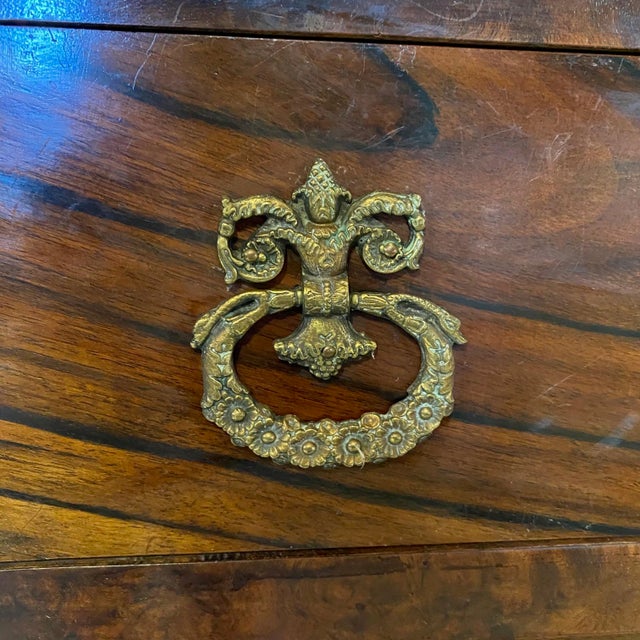 19th Century French Empire Tall Commode Linen Chest For Sale - Image 4 of 12