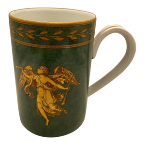 Vintage Mottahedeh Angel Gabriel Green Porcelain Mug