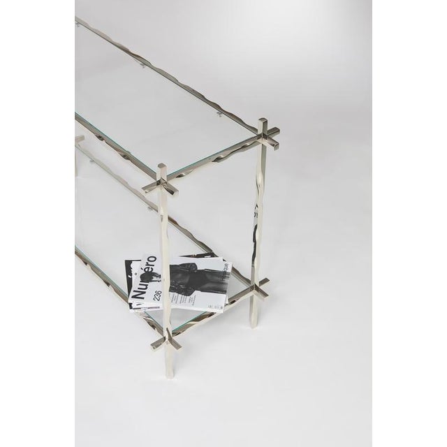 Not Yet Made - Made To Order Geometric Fluide Side Table by Jennifer Midoz For Sale - Image 5 of 10