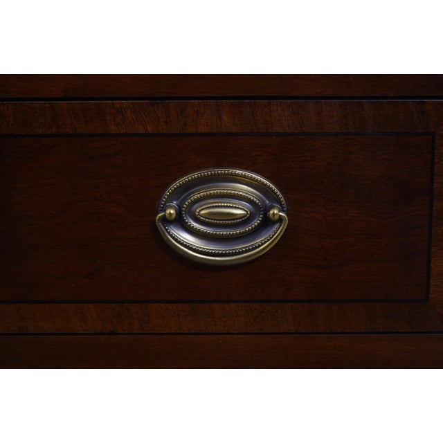 Lexington Cherry Inlaid 4 Drawer Chest Nightstand For Sale - Image 12 of 18