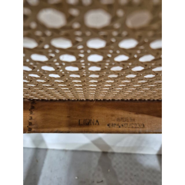 Wood Pair of Vintage Ligna Chairs with Webbing Seat, 1960s For Sale - Image 7 of 8